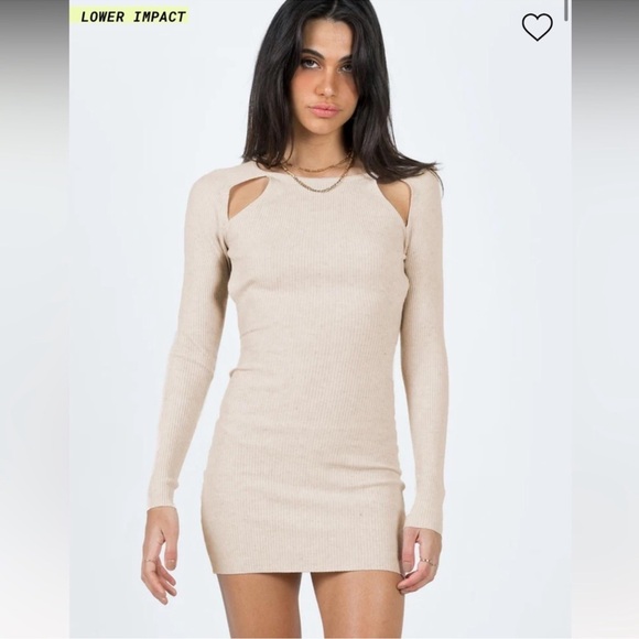 Princess Polly Dresses & Skirts - NWT Princess Polly Neruda Knit Mini Dress Beige 4
